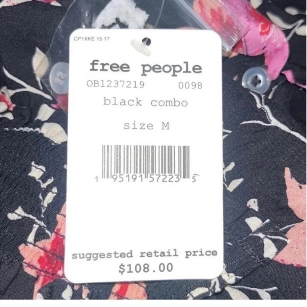 Free People Lighten Up Floral Mini Dress Medium NEW!